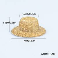 Matériel DIY pour la fabrication de petits chapeaux décoratifs de 4 cm, épingles à cheveux, jouets pour cheveux, accessoires en tissu brossé, vente en gros