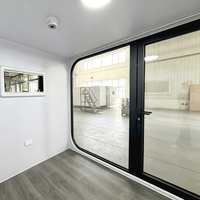 Cabine de luxe moderne et respirante en forme de pomme, maison mobile, bureau, pod de travail, pour extérieur, jardin, chambre, entrepôt, bâtiment en acier