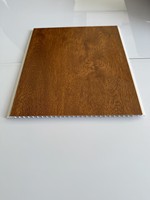 Panel de techo de PVC con efecto de madera, 250mm de ancho, 300mm de ancho para decoración interior, sistema de instalación de lengüeta y ranura