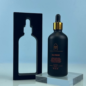 Botella de Vidrio Esmerilado Mate Redonda de Lujo para Cosméticos, 50 ml, para Suero Facial, 30 ml, 50 ml, 100 ml, Botella con Gotero para Aceites Esenciales, con Caja - Product Image 2