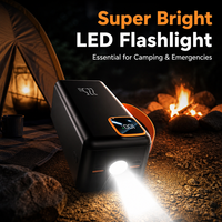 Batteries externes d'extérieur 50000 mAh avec 4 câbles intégrés, lampe torche à charge rapide PD 22,5 W, chargeur portable avec poignée