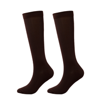 Chaussettes de compression athlétiques unisexes pour la course à pied, le cyclisme, l'équitation, avec logo personnalisé, en coton/fibre de bambou tricoté