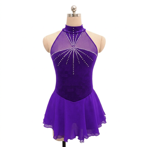Robe de skate, patinage sur <span class=keywords><strong>glace</strong></span>, pour <span class=keywords><strong>femme</strong></span>, tenue professionnelle, vente en gros, OEM, - Product Image 6