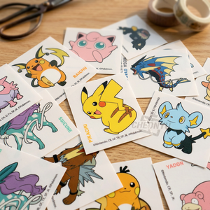 Set de 18 Pegatinas de PVC de Dibujos Animados de Pokemon, Personajes Coreanos Lindos, Impresión UV, Barniz UV, para Diario, Funda de Teléfono, Anime Aleatorio - Product Image 2