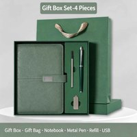 Coffret Cadeau Luxe A5 Personnalisé avec Logo : Carnet de Notes, Journal, Agenda, Planificateur et Stylo