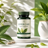Natürliche Kräuter-Leberpflege-Tabletten Pflanzliches Tägliches Wellness-Nahrungsergänzungsmittel zur Unterstützung Gesunder Leberfunktion für Männer und Frauen 60 Stück