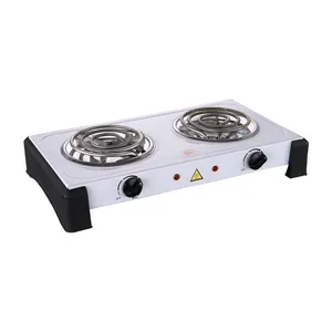 Electric Double Burner Cooktop Compact And Portable Adjustable Temperature Hot Plate 2000Watts hot plate heating elements