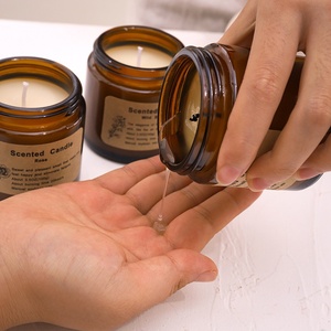 Petite bougie parfumée en bouteille marron, sans fumée, dans un verre couleur thé, décoration intérieure, événements, cadeau, parfum, faite à <span class=keywords><strong>la</strong></span> main - Product Image 3