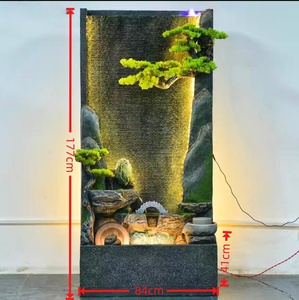 Fontaine d'eau de rocaille d'intérieur à grande échelle - Décoration de jardin zen avec un son d'eau apaisant - Product Image 4