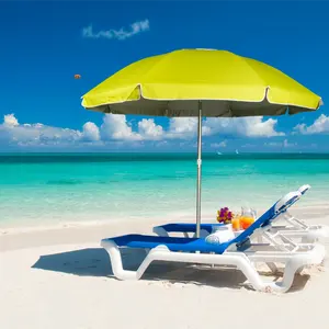 Vente en gros, logo personnalisé publicitaire, parapluie d'extérieur, parasol coupe-vent, parasol de plage de luxe