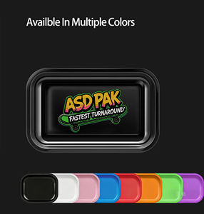 Bandeja Metálica Redonda Personalizada al por Mayor con Acabado Brillante y Serigrafía para Accesorios de Fumar Hierbas - Product Image 5