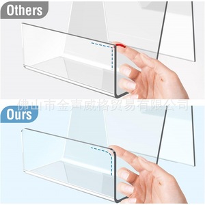 Acrylic Bookshelf Display <b>Stand</b> 3 Mm Transparent Single Layer For Shopping Malls And Libraries <b>Book</b> <b>Holders</b> - Product Image 5