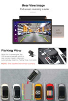 Caméra embarquée pour voiture 3 pouces LCD 4G Android 8.1 noire, FHD 1080p, GPS, double caméra, fonctions WDR 170°, WiFi, enregistreur vidéo sans fil 90fps