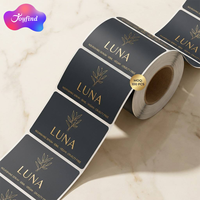 Étiquettes d'emballage en vinyle en rouleau, dorure à chaud personnalisée, pour bouteilles d'huile de 30 ml, pelliculage mat, autocollants personnalisés imperméables avec logo