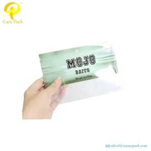 Bag Hip Hot Sale Outdoor Fishing Tackle Bag Transparent 3 Side Seal Fish Hip Lure Plastic Bag Custom Logo Packaging Bag With Hole