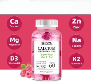 OEM/ODM Gummies de calcio-Suplemento dietético para adultos Soporte vitamínico Densidad ósea mejorada 2 Gummies Daily 60 Gummies Per - Product Image 2