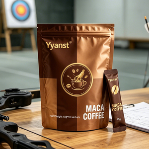 Café de Maca Natural Vital Boost, 10g*10 Sobres Individuales, Bolsa de Dos Tonos Marrón, Suministro al por Mayor con Etiqueta Privada OEM - Product Image 4