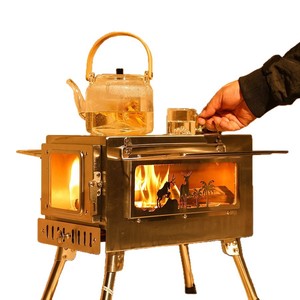 Estufa portátil Yan Can para acampar, de leña, con chimenea, para calentar tiendas de campaña al aire libre, para 3-5 personas - Product Image 5