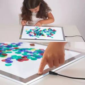 TOP enfants sensoriel boîte à lumière LED Montessori maternelle activité Table lumineuse mobilier préscolaire pépinière bébé Table de jeu - Product Image 1