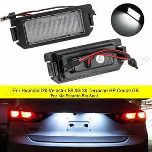 2 pièces, éclairage de plaque d'immatriculation LED, sans erreur, pour Hyundai I20 I10 Veloster FS XG30 Terracan HP Coupe GK, pour Kia Picanto Rio Soul - Product Image 1