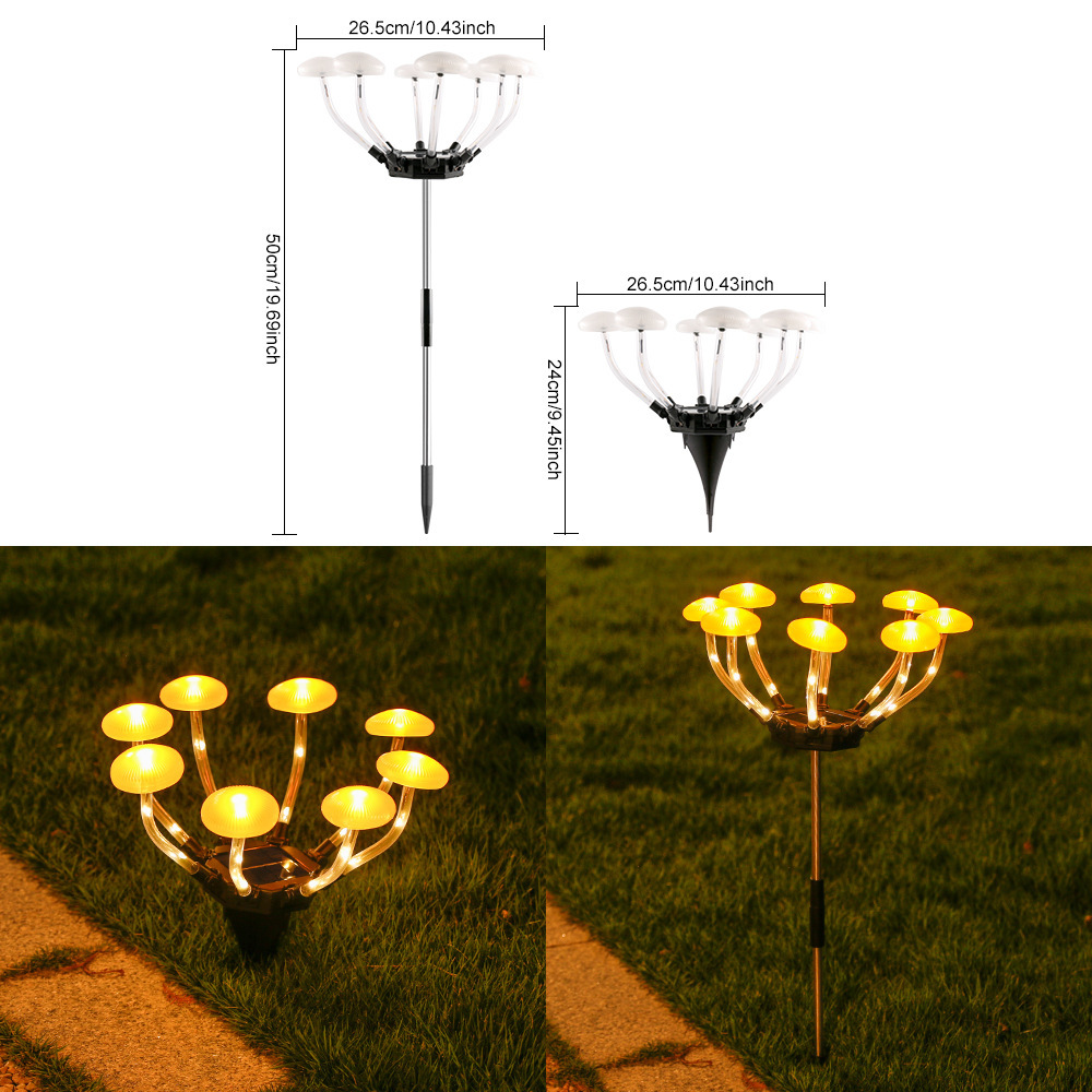 8 mushroom underground lights [warm light]