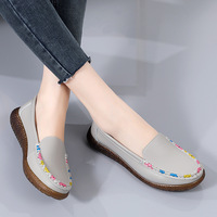 Chaussures plates décontractées pour femmes, printemps-automne, transfrontalières, à talon plat unique, à enfiler, respirantes, pour maman, maternité, infirmière