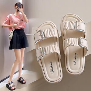 Sandalias Planas para Mujer, con Hebilla, Ligeras, Antideslizantes, para Playa, Verano, Moda, Materiales de PVC, Cómodas - Product Image 4