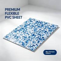 Vente directe du fabricant, feuille décorative en PVC nacré bleu profond et blanc, imitation nacre, pour la décoration de boîtes à bijoux