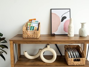 Cesta de Cuerda de Algodón Extra Grande, Cesta de Mimbre Tejida a Crochet para Bebé, Panera Natural de Ratán, Color Blanco Oscuro y Madera Negra para Lavandería - Product Image 5