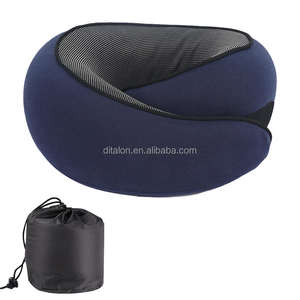 Almohada de viaje en forma de U ajustable, soporte de cuello de espuma viscoelástica, Protector de cuello lavable para avión, coche, sueño y descanso - Product Image 2