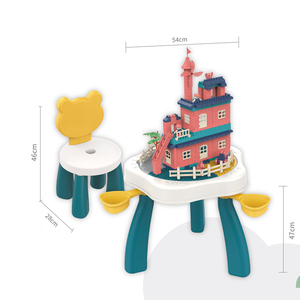 Stem prescolare educativo 177 pezzi Building Blocks tavolo plastica Building Block giocattoli scrivania per bambini Set di giocattoli fai da te - Product Image 6