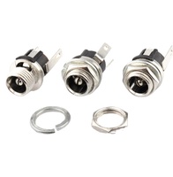 Yitkor 12V 3A DC021 025 prise femelle en plastique montage sur panneau Jack 5.5*2.1mm 2.5mm 5A connecteurs d'alimentation cc pour fournitures électriques