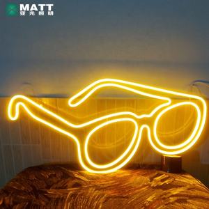 Matt pronto per la spedizione Custom Multi colore <span class=keywords><strong>occhiali</strong></span> <span class=keywords><strong>da</strong></span> <span class=keywords><strong>vista</strong></span> LED insegna al Neon con telecomando per le aziende e la decorazione della finestra del negozio - Product Image 3