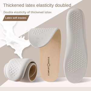 Semelles intérieures sport en cuir de vachette et latex avec soutien de la voûte plantaire, amortissantes, respirantes et confortables pour hommes et femmes - Product Image 2