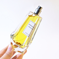 Meistverkaufte 100 Ml Glas-Parfümflasche Wiederverwendbare Quadratische Klare Parfümflasche Luxus-Parfümflaschen mit Verpackungsbox