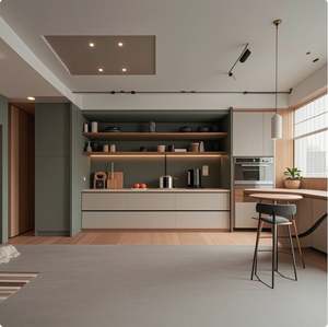 Diseños Completos de Muebles de Cocina Modernos, Gabinetes de Cocina con Cierre Suave, Aluminio, Acero Inoxidable, Impermeables - Product Image 5