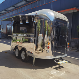 Entier en acier inoxydable Camp remorque de nourriture entièrement équipée voiture-restaurant concession restauration camion de nourriture burger chariot de nourriture café - Product Image 1