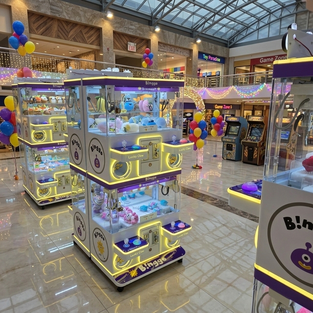 4-6 Inches Small Doll Grabbing Machine 4-Player Claw Machine with Coin or Bill Payment Function for Arcade Game Center