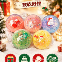 Nouvelle boule anti-stress de Noël faite à la main, cadeau magique malléable, boule artisanale pour la réduction du stress, décompression par couches