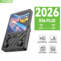 R36 Plus authentique |   R36S+ Arkos 2.0 Console de jeu rétro portable à main Écran IPS de 4 pouces 64G 128G Wi-Fi