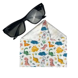 Gafas de Sol de dibujos animados personalizadas, lentes de pantalla, paño limpiador de microfibra, gafas, bolsa de tela, gafas de microfibra, paño de limpieza