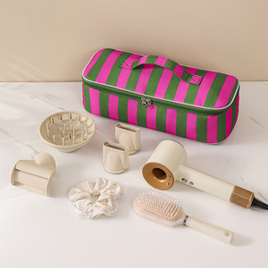 Sac de rangement rayé pour sèche-cheveux, grande capacité, portable, étui de transport pour fer à boucler, organisateur de cosmétiques de <span class=keywords><strong>voyage</strong></span>, vente en gros - Product Image 2