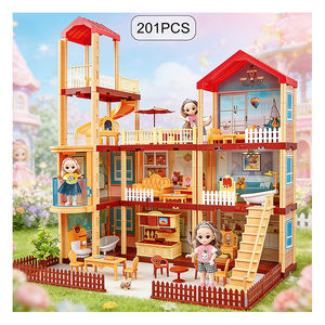 Casa de Muñecas de Juguete de Plástico para Niños, con Muebles y Accesorios, para Niños de 5 a 7 Años, Juego Creativo de Simulación, Set de Regalo - Product Image 2