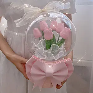 RM NEW eternity soap flowers forever rose scatola acrilica palloncini bobo con fiori decorativi in bobo acrilico rosa eterno