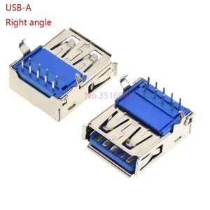 Conector USB3.0 tipo <span class=keywords><strong>A</strong></span> hembra tipo B tipo AF 90 grados lado Smd inserción 180 grados Vertical impresora de interfaz de alta velocidad - Product Image 4