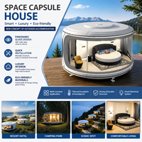 Capsule spatiale de luxe solaire en forme de conteneur |   Module de logement préfabriqué moderne pour usage hôtelier Garantie de 5 ans