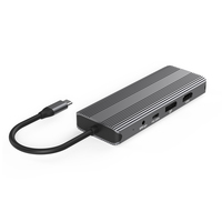 Station d'accueil MST 10 en 1 Hub Usb C Multi Dual 8K 120Hz 144Hz avec DP HDTV RJ45 Ethernet 100W alimenté Usb3.0 lecteur de carte Sd/tf