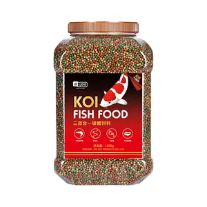 Fábrica de alimentos para peixes Koi três em um Alimentos para aquários Koi peixes Ornamentais Alimentos saudáveis com alto teor de proteínas para peixes