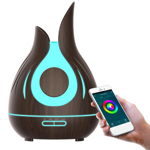 Humidificateur à effet bois 400 ml, diffuseur d'aromathérapie avec minuterie pour salle de bain et usage domestique - Product Image 2