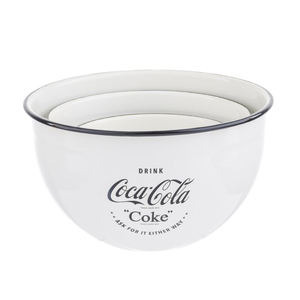 ร้อนเกรดอาหารโบราณโลหะเคลือบตั้งแคมป์นมชามที่มีขอบสีดำ - Product Image 1